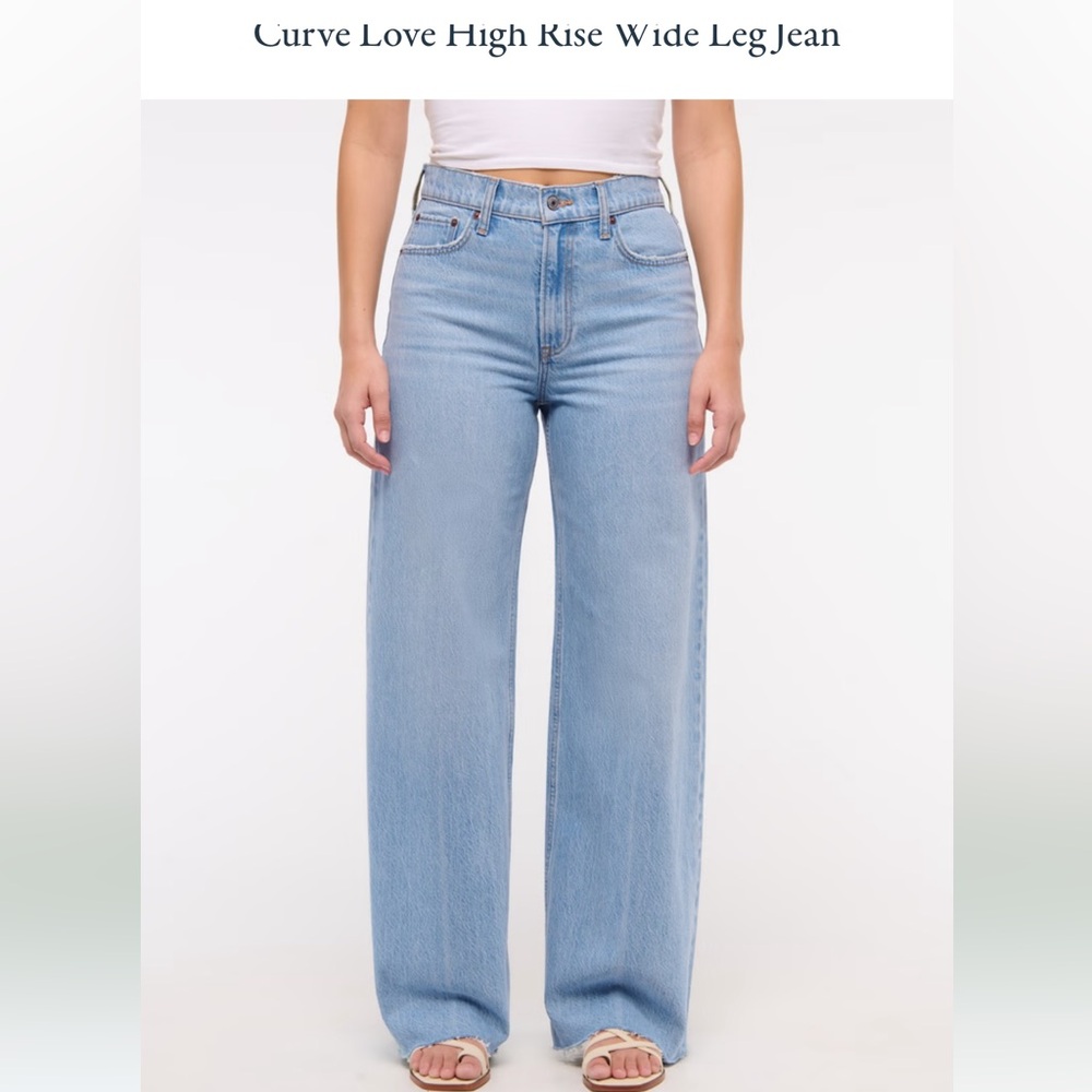Abercrombie & Fitch Women's High Rise Jeans - Light Blue